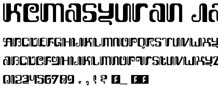 Kemasyuran Jawa Regular font